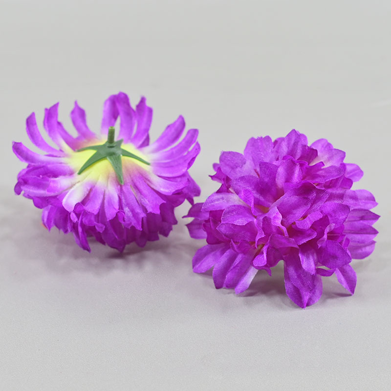 Simulación de crisantemo de 4 capas flores artificiales flores de seda disparo props artísticos colocación de flores crisantemo cabeza de flores