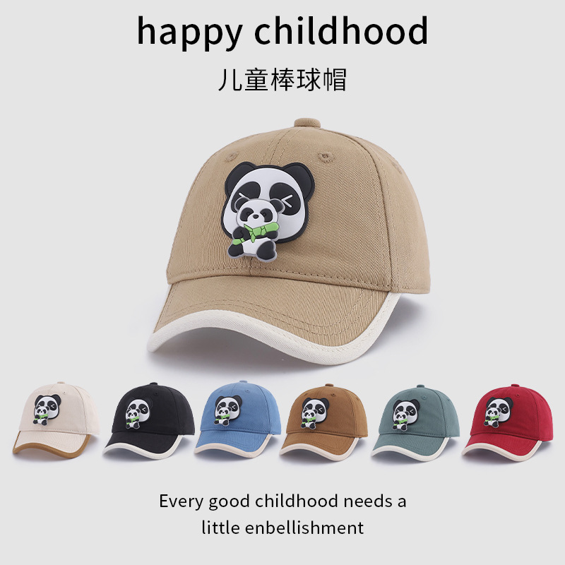 1-3 Sombreros para bebés primavera y otoño delgados sombreros de béisbol para niños sombreros de boca de pato primavera panda