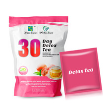 跨境现货 30 day detox tea slim出口30天柠檬味蜜桃味茶包