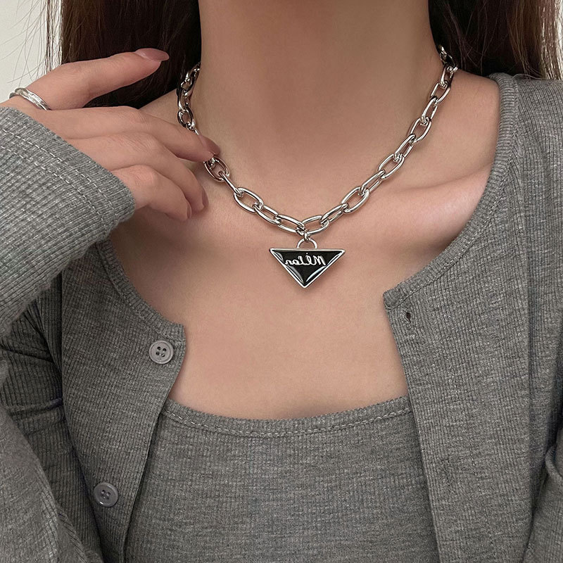 Double Layer Chain Necklace Titanium Steel Hip Hop Style_voghion.com