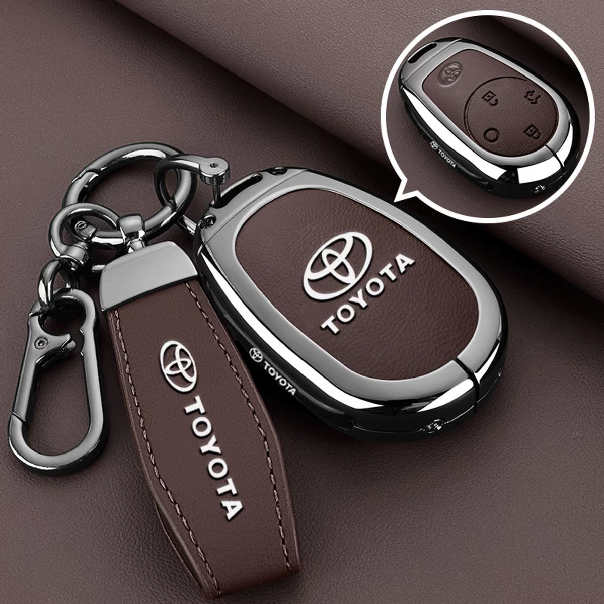 브라운 가죽(로프 버클 걸이 버클)