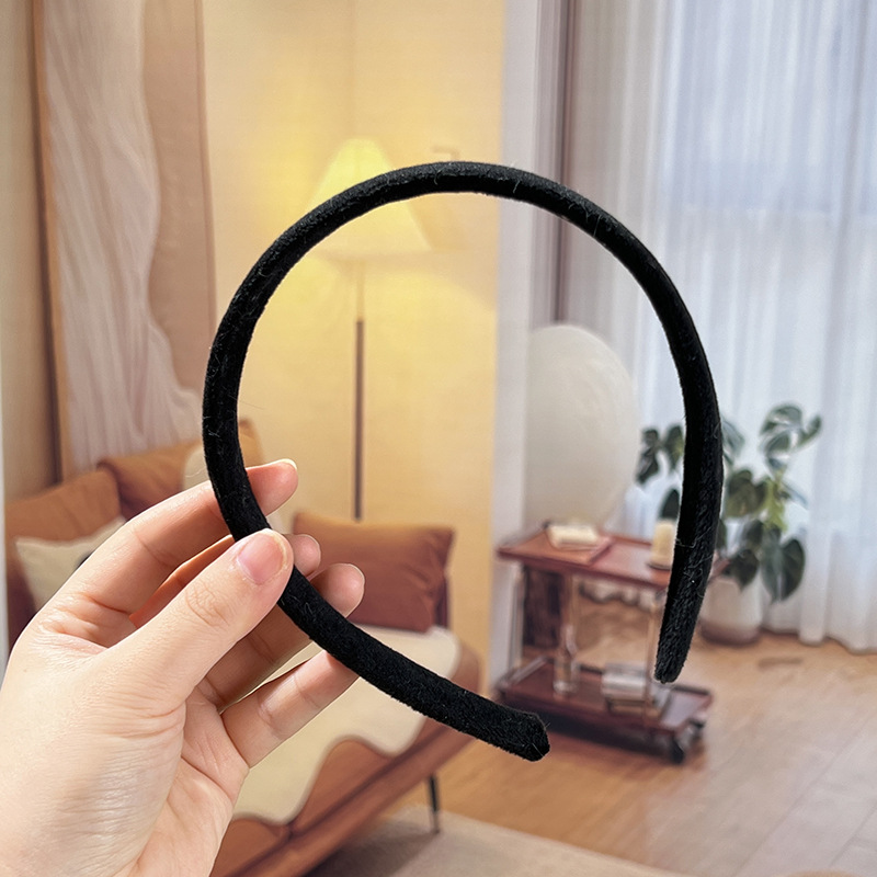 Bandera de cabello diy semiacabado de cabello mujer otoño invierno color caramelo tocado de peluche botón de mano peluche tocado de peluche