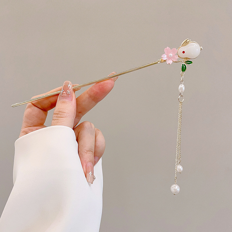 Nuevo estilo chino pinzas de cabello para mujeres de alto nivel estilo antiguo bordillo pinzas de flores Hanfu paso de caballo de pelo vestido de cabello pinzas de cabello tocado