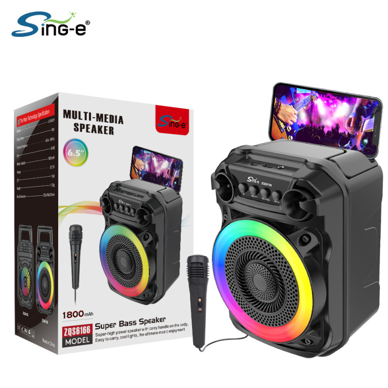 Sing-E Zqs6166 Outdoor Satchel Rgb Colorful Dynamic Lighting Speech Tour Guide Lecturer Microphone Speaker