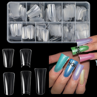 Cross-border explosions duck-billed armor special-shaped nail nail tablets personality special short duck-billed armor boxed wholesale