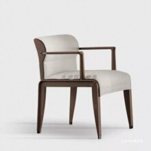 北欧白蜡木实木餐椅布艺软包扶手椅酒店样板间洽谈椅书房家用椅