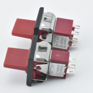 Button switch red/black protective cover RLS-203 six-legged three-speed rocker switch