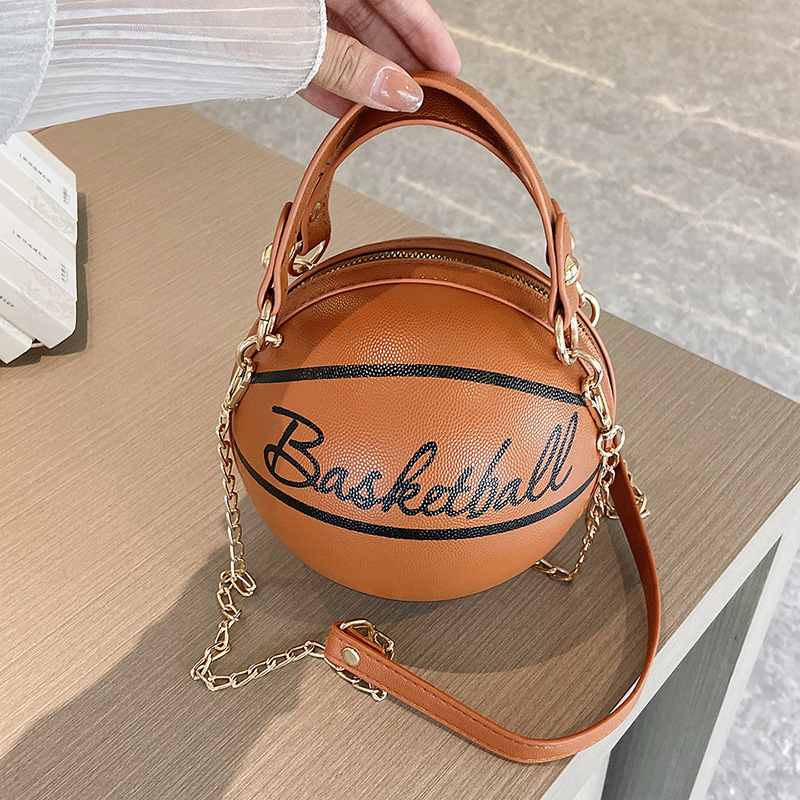 Distinctive Ball Bag Women's 2024 Autumn and Winter New Stylish Chain Basketball Bag Shoulder Crossbody Bag Handbag Football Bag