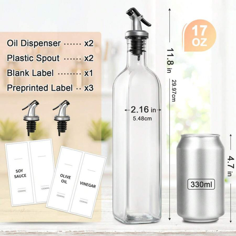 Botellas Dispensadoras Dispensadoras para la cocina 17oz Oil
