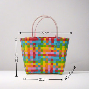 Brand woven beach bag, basket, refreshing universal sea salt, internet celebrity