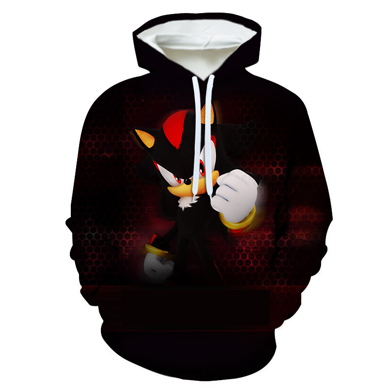 Autumn New Adult and Kidsren's Sweatshirt 3D Digital Printing Hoodie Sonic Peripherals Source Factory Direct Sales