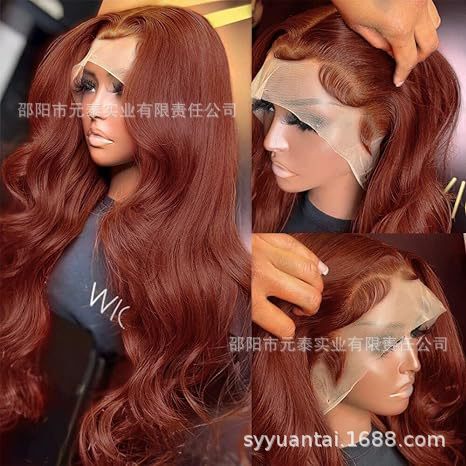 99j burグンディ・レース・フロント・ウィズズズ・ボディ・ウェーブ13x4 synchrotic wigs|undefined