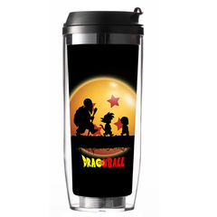 Dragon Ball Z Goku Water Cup Anime Merch Straw Cup Double Layer Plastic Travel Cup Insulated Milk Tea Coffee Cup