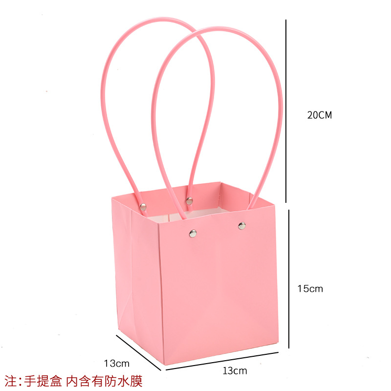 Bolso especial transfronterizo para flores, descuento al por mayor, bolsa trapezoidal de papel kraft impermeable, bolsa de embalaje de regalo, bolsa de ramo