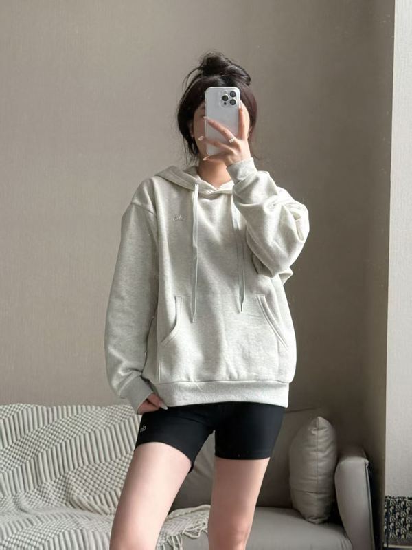 北美alo金智秀Jisoo同款男女连帽衣运动立体标宽松口袋秋休闲卫衣|undefined