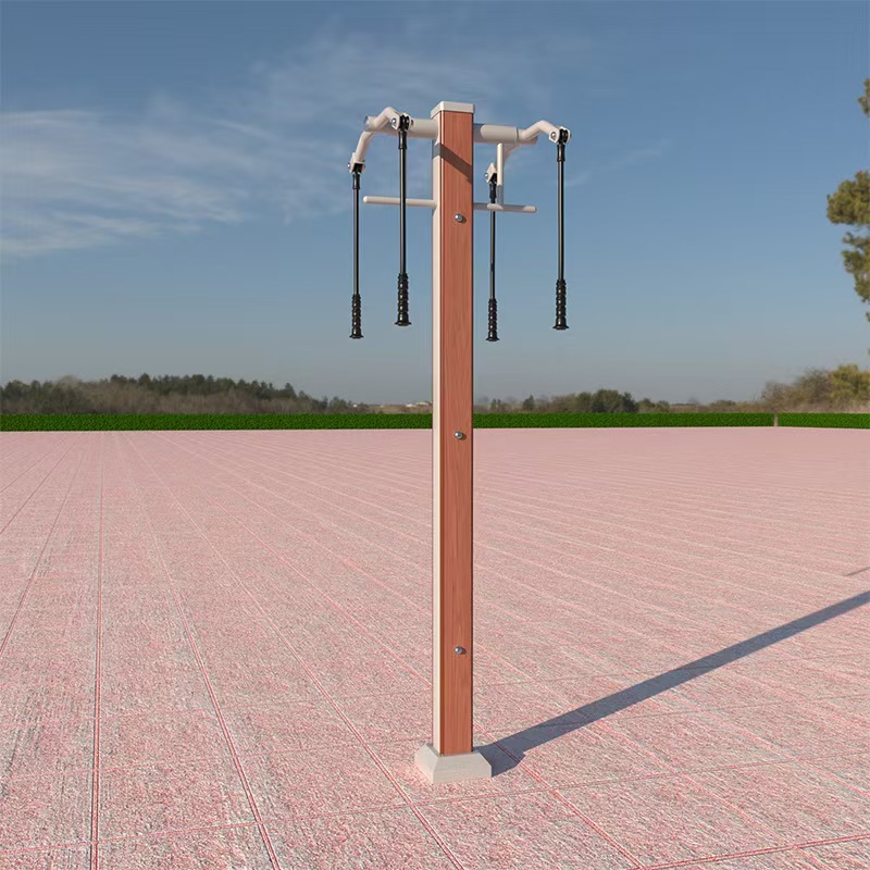 Nuevo estándar nacional al aire libre equipo de acondicionamiento físico de plástico y madera camino de acondicionamiento físico multifuncional integrado equipo de acondicionamiento físico de ancianos equipo de entrenamiento