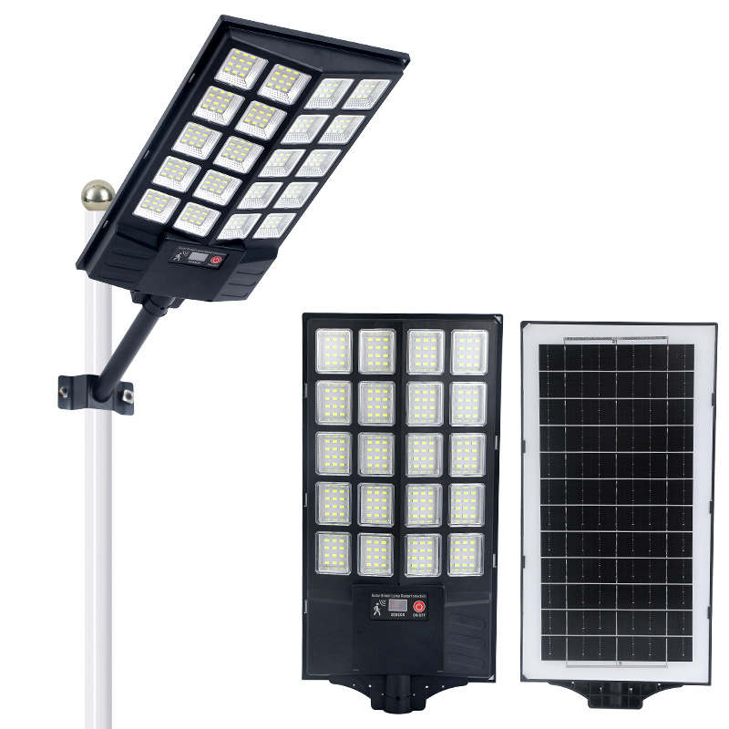 Radar integrado de farolas solares transfronterizas y luces de patio, inducción infrarroja humana, control de luz, control remoto y iluminación automática image 6
