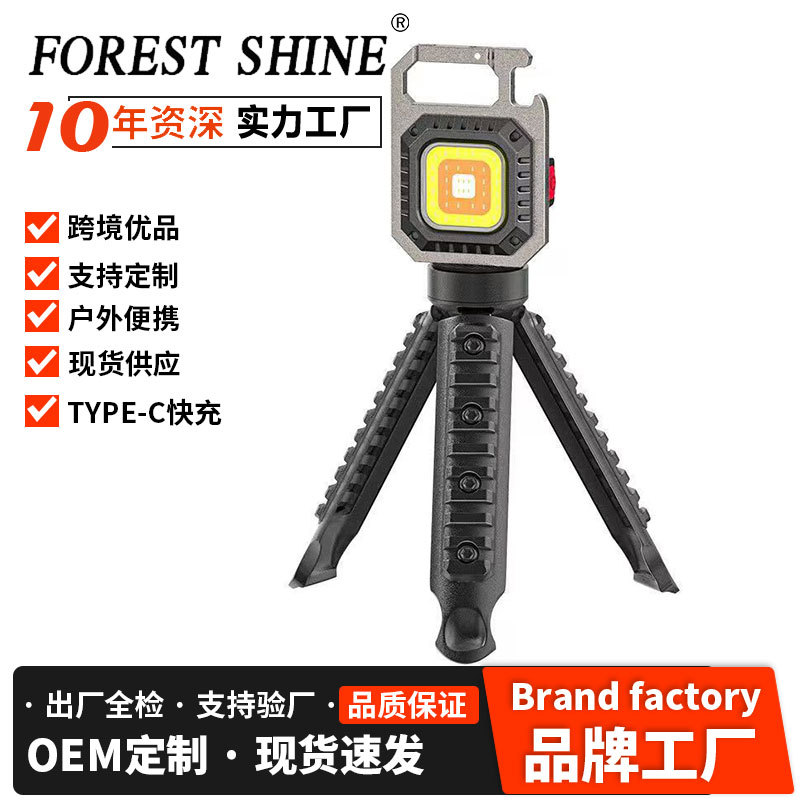 Luz que acampa al aire libre multifuncional portátil de emergencia USB mini llavero luz resalte COB mantenimiento Luz DE TRABAJO