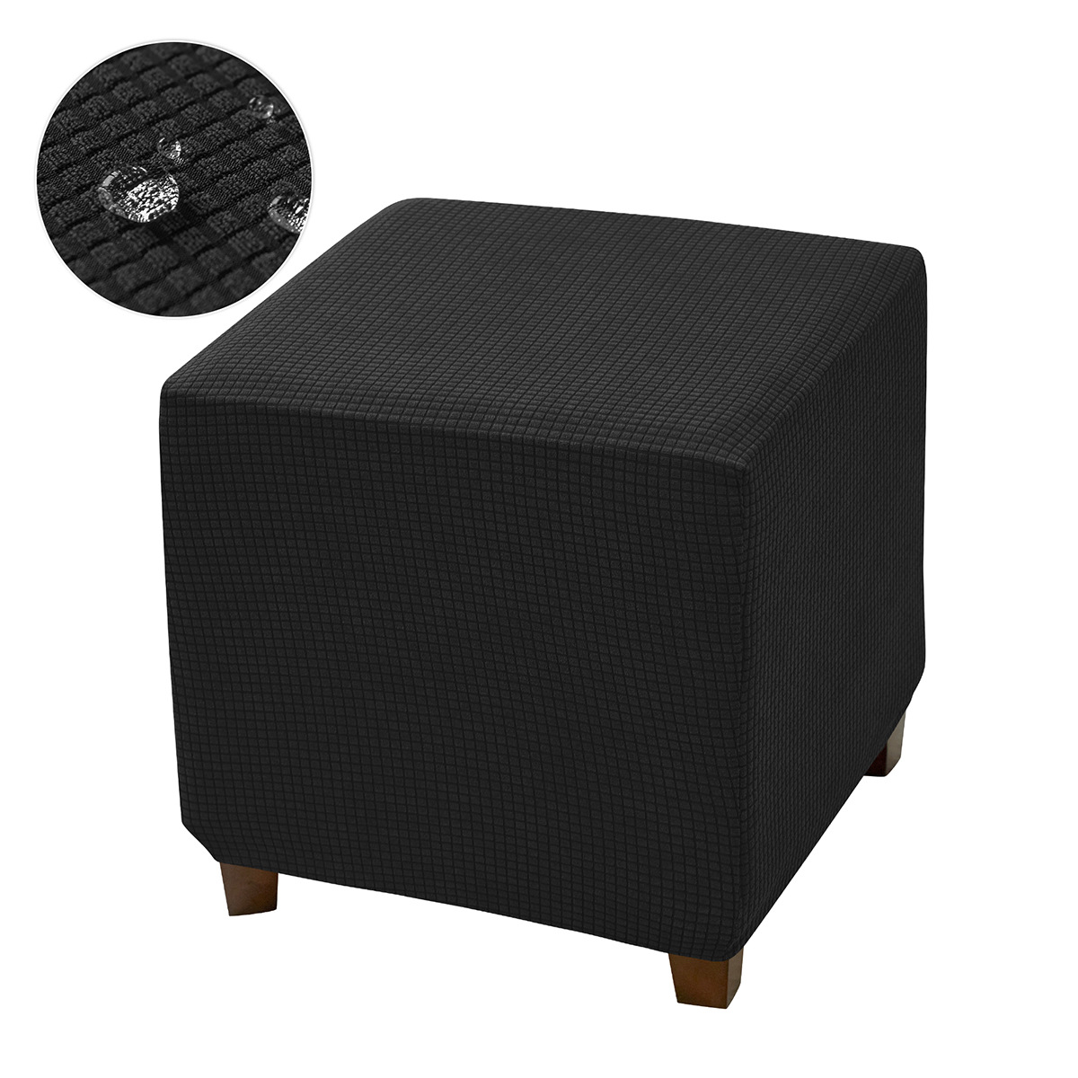 Elástico transfronterizo impermeable Waffle Corn Velvet Cuadrado reposapiés cubierta de polvo cubierta de pedal