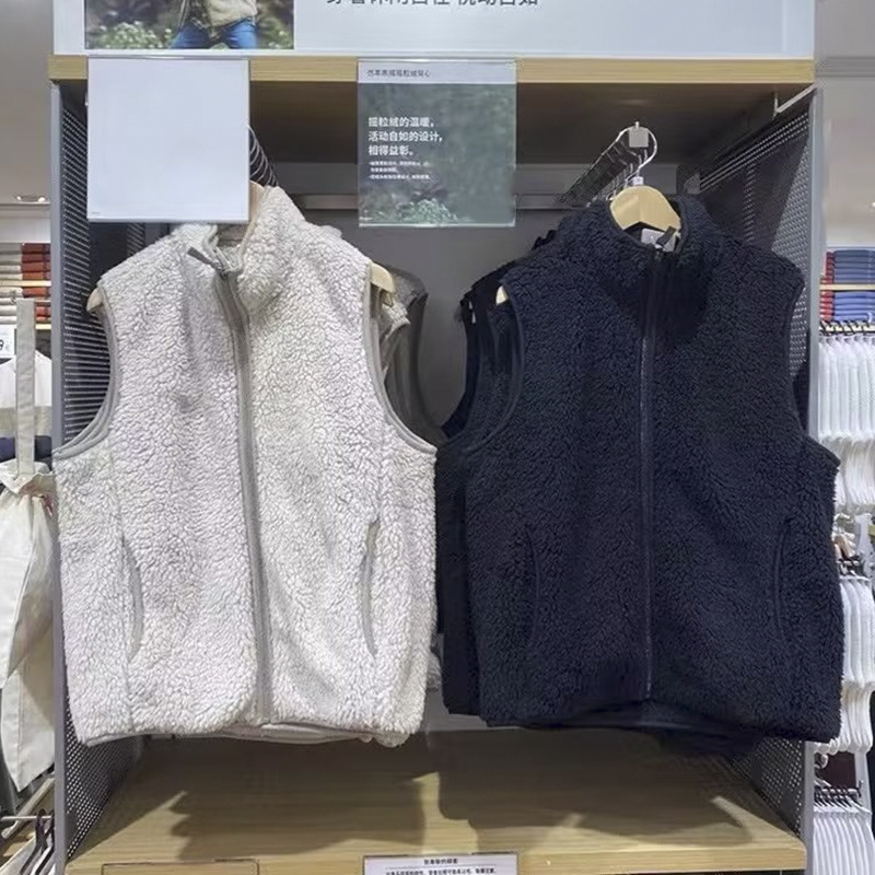 Youjia mujeres de terciopelo largo polar chaleco de lana de otoño e invierno cálido chaleco deportivo chaqueta sin mangas 451441