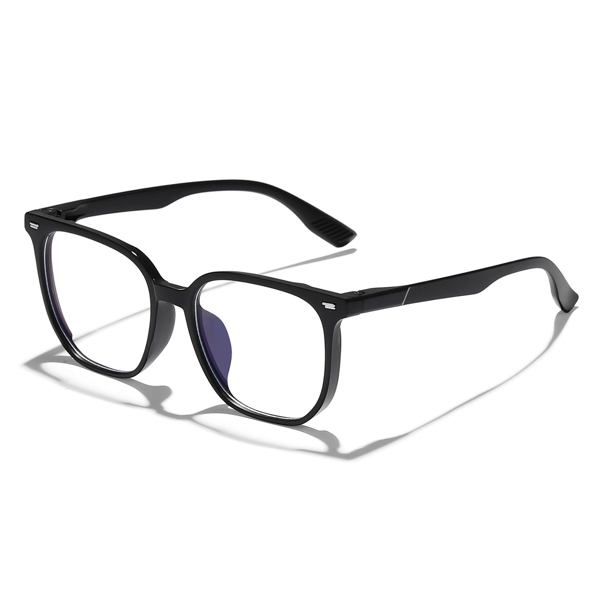 Nueva venta al por mayor caja clásica campus moda Anti-azul gafas de luz llano cara pequeña miopía gafas de Marco