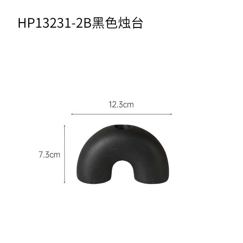 Medieval silencioso viento cerámico pedestal hogar retro negro y blanco accesorios de decoración para el hogar mesa de comedor candelabros adornos