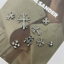 复古镶钻十字架合金配件个性甜酷饰品手工发饰手机壳鞋花DIY材料