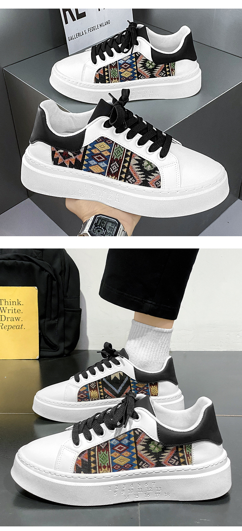 Chaussures pour hommes chaussures décontractées à plateforme de printemps chaussures de planche confortables à semelle basse antidérapantes et résistantes à l'usure pour hommes_voghion.com