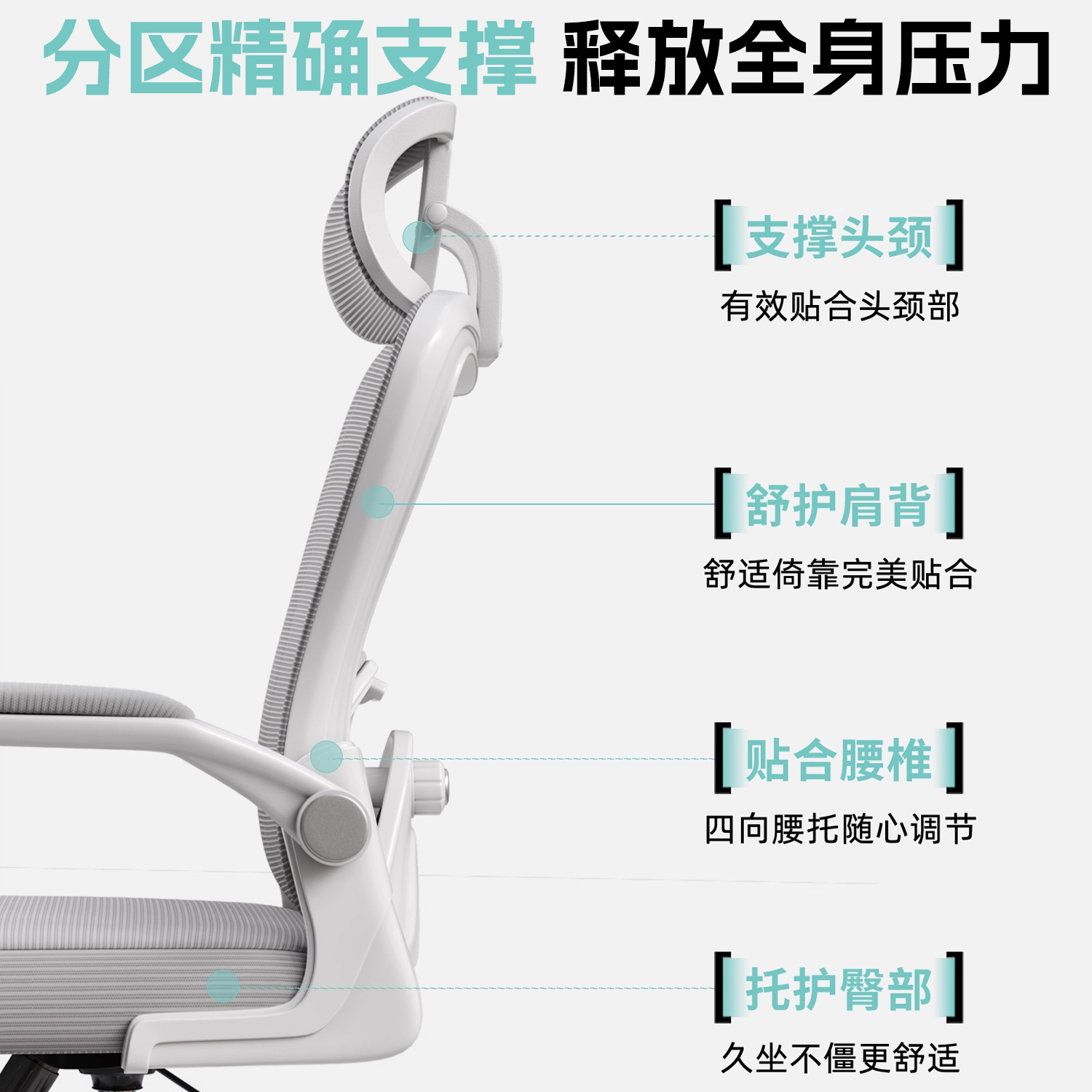 silla de oficina en el hogar asiento de respaldo cómodo dormitorio silla de ordenador silla de estudio silla ergonómica