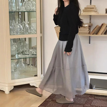 一条会跳舞的纱裙女夏2025新款A字半身裙