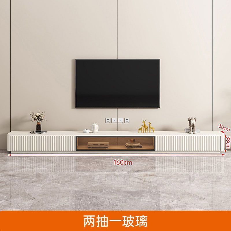 2025 新しいテレビキャビネットリビングルームホームコーヒーテーブル組み合わせモダンシンプルな無垢材小さなアパートフロアライト高級ハイエンド|undefined