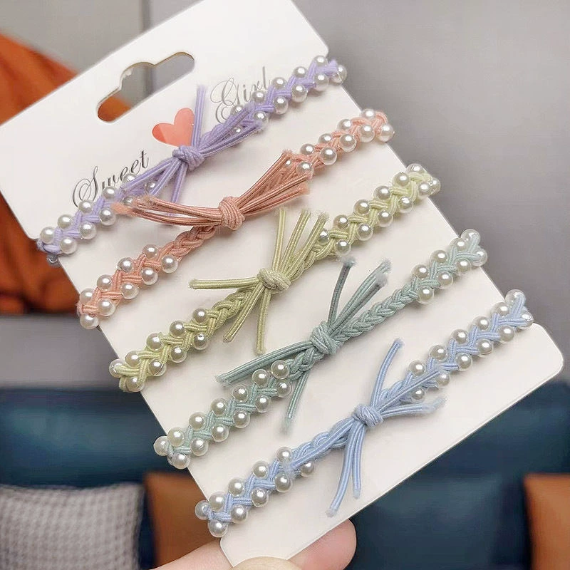 Резинка для волос, ткачёное bracelet, хвостик, аксессуар для волос