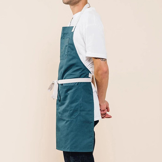 Amazon delantal de lona de moda japonesa logotipo personalizado arte cocina pintura de restauración hombre y mujer delantal de ropa de trabajo