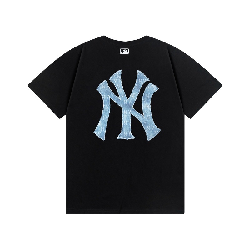 MLBハイバージョン男女カップルダメージ加工ビッグロゴファッション速乾クールTシャツ半袖25春夏新作レディーストレンド|undefined