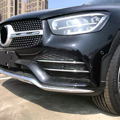 Suitable for Mercedes-Benz GLC300L fog lamp decorative strip GLC260L new C- class E300L A200L modified front bumper bright strip (Şüşə kənarı xromları/moldingləri) - fog-light-strip-4-piece-set-304-stainless-steel-material-23-24-glc