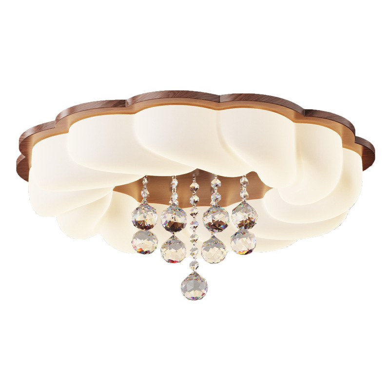 Luces de dormitorio de estilo francés de crema de espectro completo para proteger los ojos luces de estudio creativas cálidas luces románticas de techo 412L