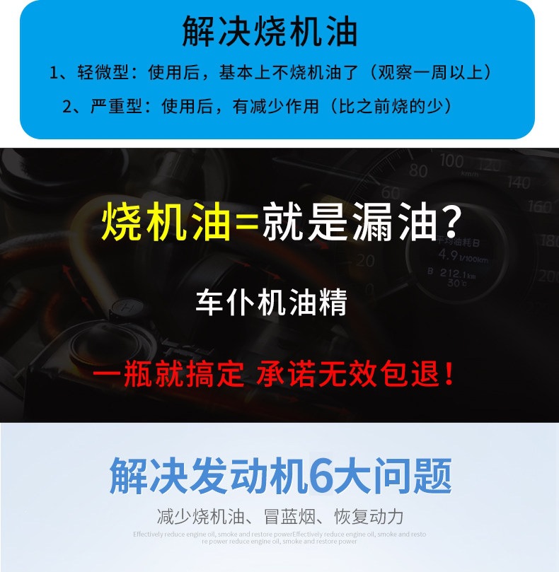 Suitable for engine oil, anti-wear protective additive for car engines, effectively repairs oil burning and blue smoke issues