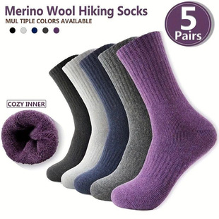 Foreign Trade Merino J Thickeneded Wool Sports Socks Long Outdoor Sports Socks Mountaineering Ski Socks Men's and Women's Terry Socks