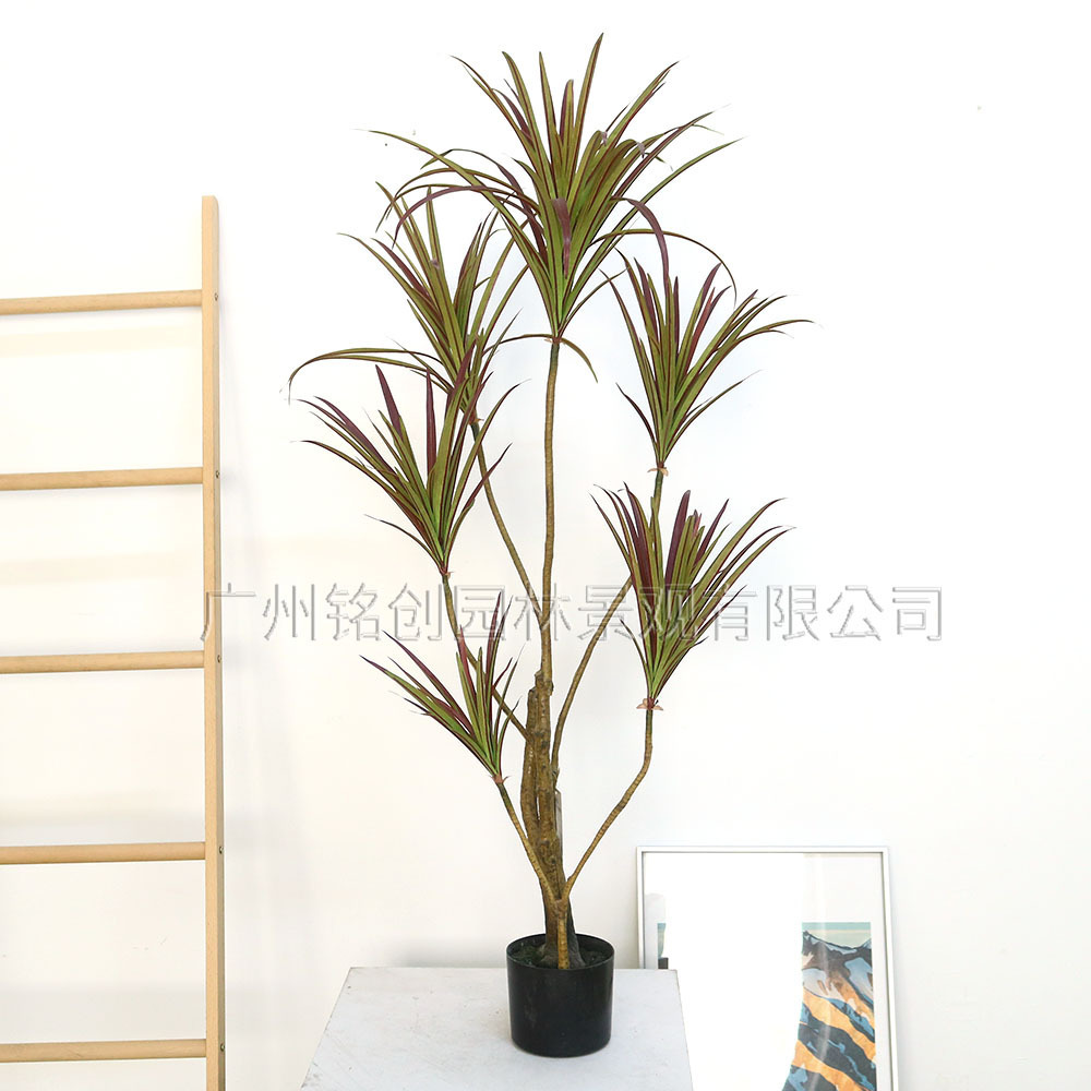 Escenografía de estilo nórdico Simulación de plantas verdes Plantas en macetas Centro comercial Simulación de decoración suave Plantas verdes falsas