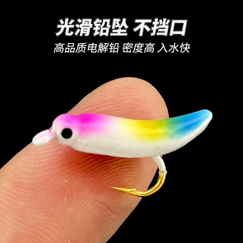 Luya fish hook wholesale bird ice fishing hook root fishing hook 1g2g3g mini micro-object eye lead head hook