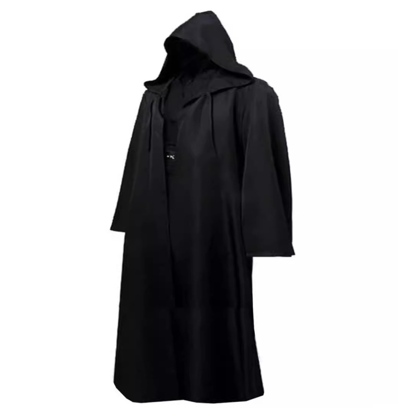 Halloween Black Long Stand-Up Collar Cape Retro Sci-Fi Style Cosplay Costume Halloween Black Long Stand-Up Collar Cape Retro Sci-Fi Style Cosplay Costume