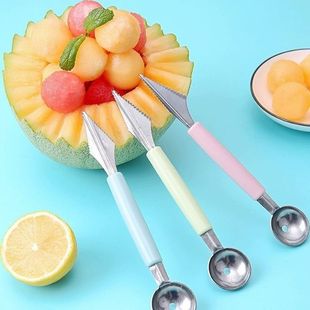 Double-Headed Fruit Baller, Melon Baller, Watermelon Baller, Fruit Meat Tool, Carving Knife, Fruit Remover