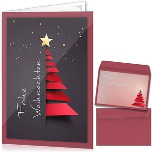Amazon's Hottest Three-Dimensional Christmas Greeting Card, Cute Cartoon Folded Card, Blessing Message Card with Envelope