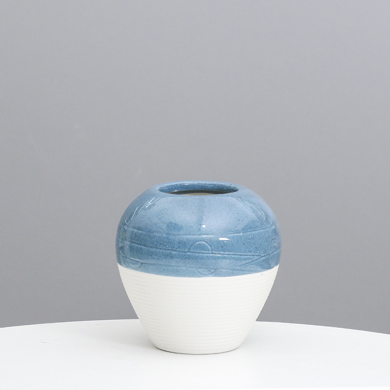 Cerámica simple florero creativo sala de estar arreglo floral alto sentido decoración del hogar decoración de escritorio simulación hidropónica flor seca dispositivo