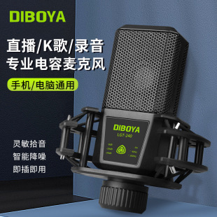 DIBOYA DIBOYA LGT-240 condenser microphone karaoke recording live sound card microphone anchor mobile phone equipment