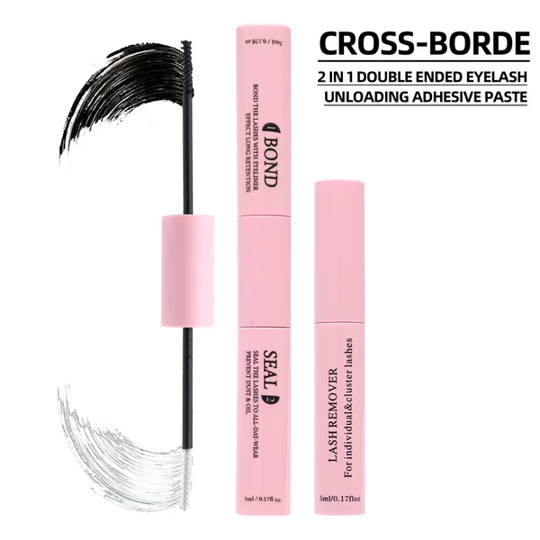 Foreign Trade Cross-Border Double-Headed Eyelash Glue Set Bond+Sela Quick-Drying Grafted Segmented DIY Styling Eyelash Glue