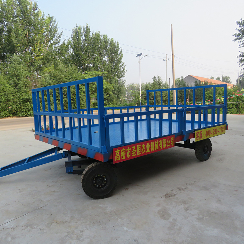 30吨低平板拖车 平板牵引 围框护栏拖车 移动运输板车 厂家批发