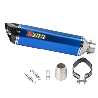 Motorcycle exhaust pipe exhaust pipe tail throat spring - 470mm-blue