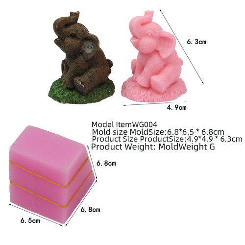 WG004 3D313D Mold Cake Tool Silicone Soap Mold