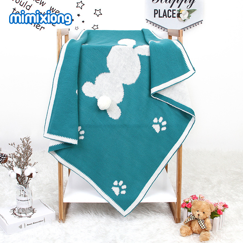 Ins venta caliente otoño e invierno dibujos animados bebé tridimensional conejo manta manta manta bebé manta